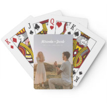 Modern Custom Names Engagement Photo