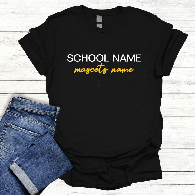 Modern Custom School Team Mascot Spirit Gift T Shirt (Skapare uppladdad)