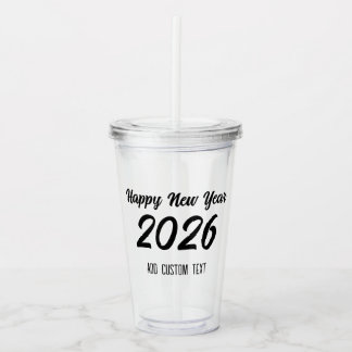 Modern Custom Script 2026 Happy New Year Take Away Mugg