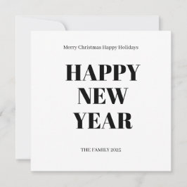 Modern Custom Text  Bold Holiday Card Julkort