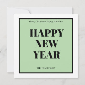 Modern Custom Text Bold Holiday Card Julkort