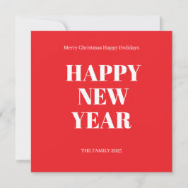 Modern Custom Text  Bold Holiday Card Julkort