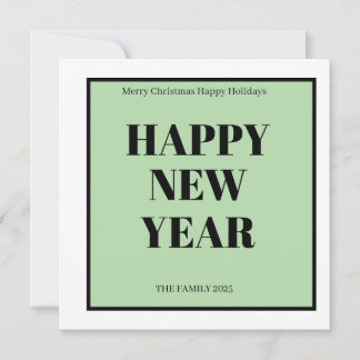 Modern Custom Text Bold Holiday Card Julkort