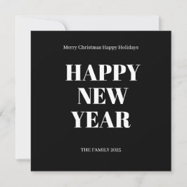 Modern Custom Text  Bold Holiday Card Julkort