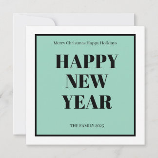 Modern Custom Text Bold Holiday Card Julkort