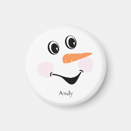 Modern Cute Anpassningsbar Smildrande av Snögubbe Magnet
