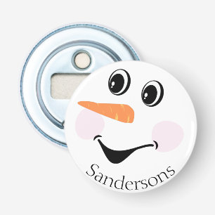 Modern Cute Anpassningsbar Snögubbe ansikte Flasköppnare