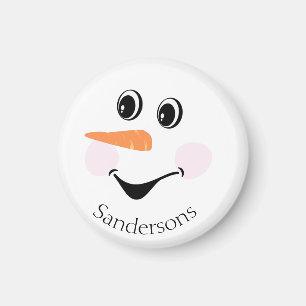Modern Cute Anpassningsbar Snögubbe ansikte Magnet