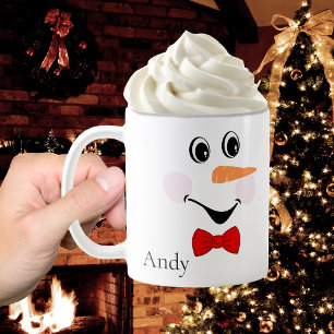 Modern Cute Anpassningsbar som leende Snögubbe ans Kaffemugg