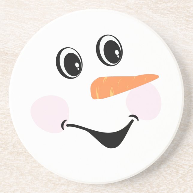 Modern Cute Anpassningsbar som leende Snögubbe ans Underlägg (Framsidan)