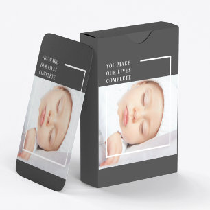 Modern Cute Baby Photo   Beauty Quote Casinokort