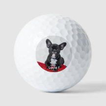Modern Cute Black Fransk Bulldog Golf Bollar