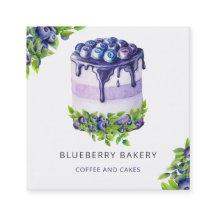 Modern cute Blueberry Cake Bakery Pastry Chef