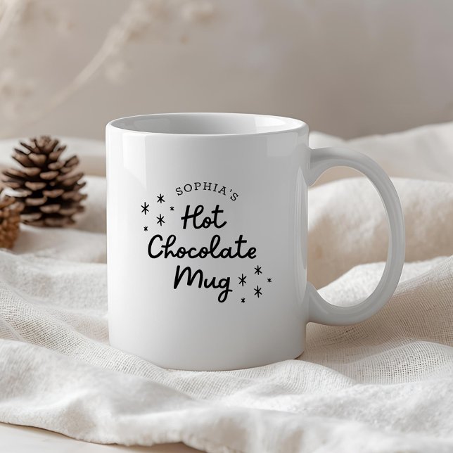 Modern Cute Calligraphy Hett Chocolate Mugg (Skapare uppladdad)