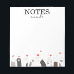 Modern Cute Cat Kitten Calligraphy-skript Anteckningsblock<br><div class="desc">Anteckningsblocket Modern Cute Cat Kitten Calligraphy Script</div>