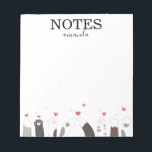 Modern Cute Cat Kitten Calligraphy-skript Anteckningsblock<br><div class="desc">Anteckningsblocket Modern Cute Cat Kitten Calligraphy Script</div>