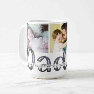 Modern Cute DADDY 3 Photo Personlig Kaffemugg