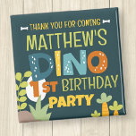 Modern Cute Dino Dinosaur Barn Birthday Tack<br><div class="desc">Sammansatt av roligt sans serif handskriven typografi; Cute T-REX dinosaurs i bakgrunden Detta är designat av Select Party Supplies,  exklusiv för Zazzle. Finns här: http://www.zazzle.com/store/selectpartysupplies</div>