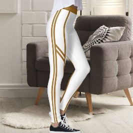Modern Cute Elegant Sports Women Classic Stripes  Leggings
