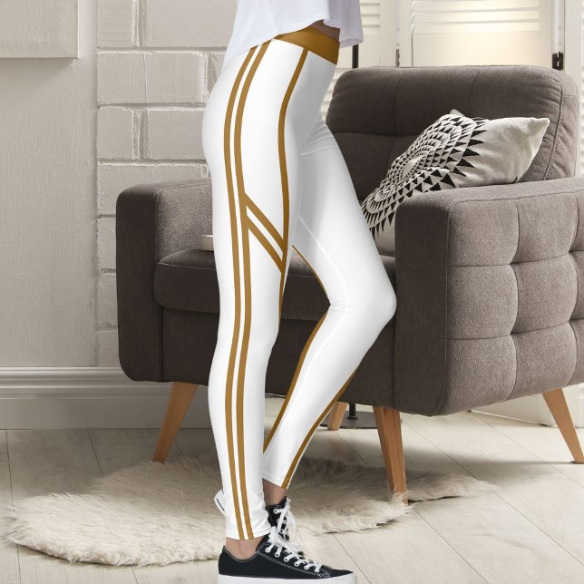 Modern Cute Elegant Sports Women Classic Stripes  Leggings (Skapare uppladdad)