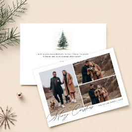 Modern Cute Family Pet-Hund Photo jul-Helgdag Julkort