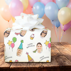 Modern Cute Funny Birthday Hats Photo Presentpapper