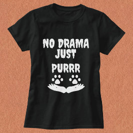 Modern Cute Funny Cat Pet Quote Personlig Black T Shirt