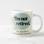 Modern Cute Funny som säger Pension-kaffe Jumbo Mugg<br><div class="desc">Modern Cute Funny som säger Pension-kaffe Giant kaffe Mugg</div>