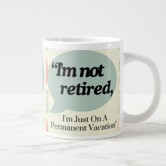 Modern Cute Funny som säger Pension-kaffe Jumbo Mugg