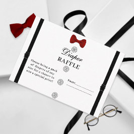 Modern Cute gentleman Shower Diaper Raffle Tilläggskort