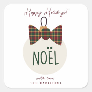 Modern Cute God jul Stickers Fyrkantigt Klistermärke