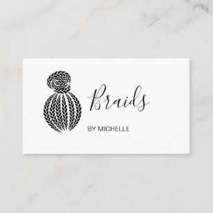 Modern Cute Hair Braider, hårsalon för Braids Visitkort
