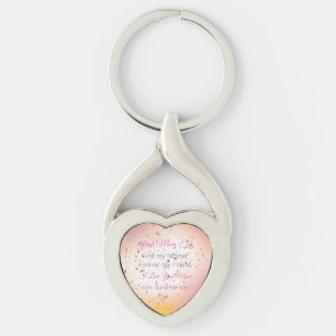 Modern Cute Keepsaké Bästa Mamma någonsin Mors dag Twisted Heart Silverfärgad Nyckelring