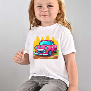 Modern cute Kids i bilutskrift T Shirt