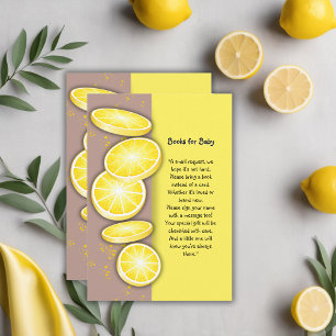 Modern Cute Lemon Slice Sprinkle Baby Shower Tilläggskort