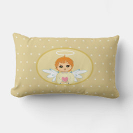 Modern Cute Little Angel på Golden Lumbarkudde