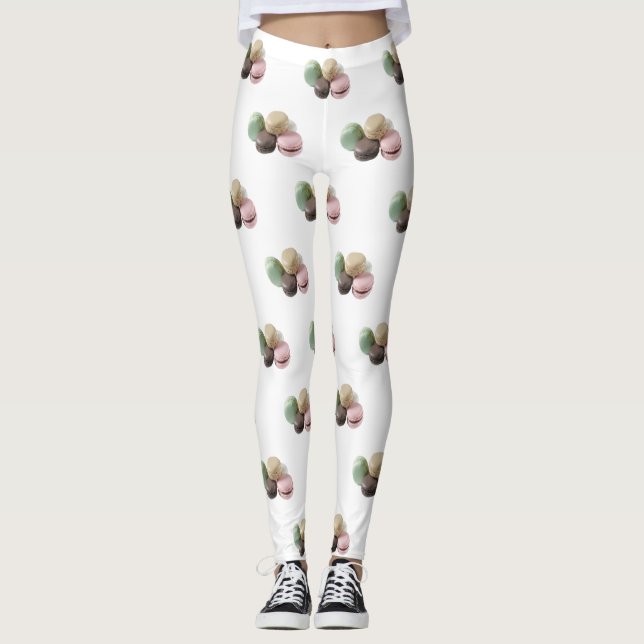 Modern Cute Macaroon Leggings (Framsida)