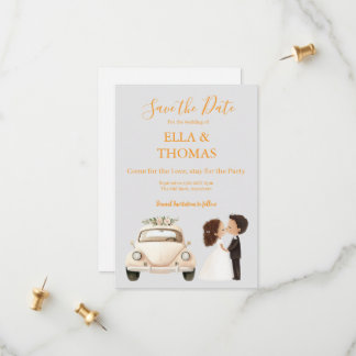 Modern Cute Marigold Text  Spara Datumet