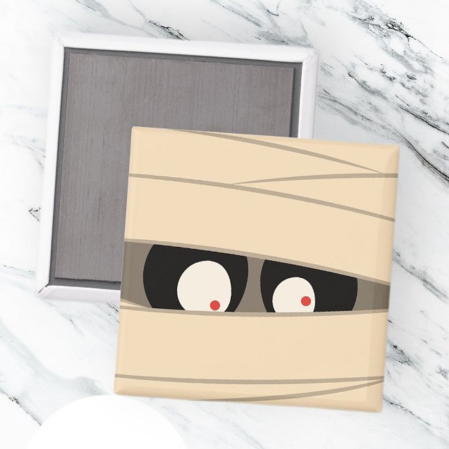 Modern Cute Mummy Monster Halloween Magnet (Skapare uppladdad)