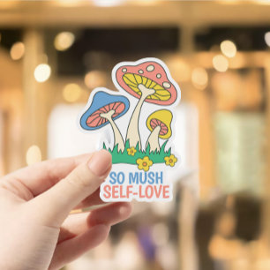Modern Cute Mushroom så Mush Self-Kärlek Klistermärken
