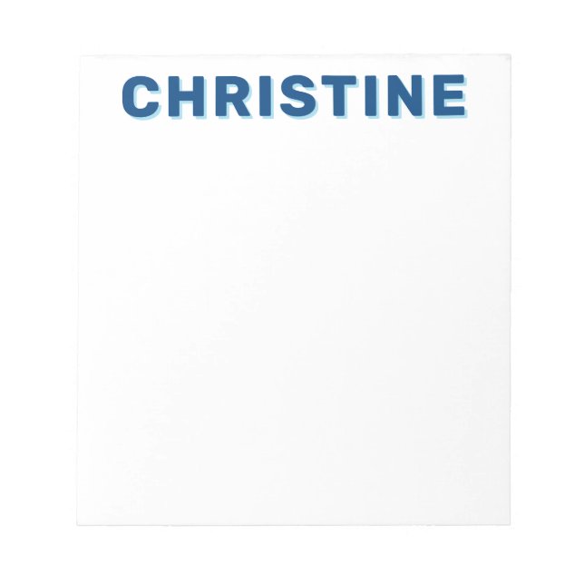 Modern Cute Navy Blue Light Blue Kids Lärare Anteckningsblock (Framsida)