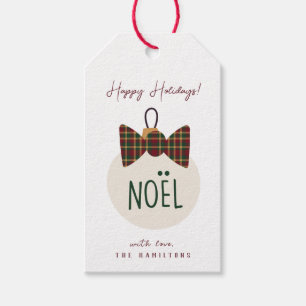 Modern Cute Noel Glad helg Presentetikett