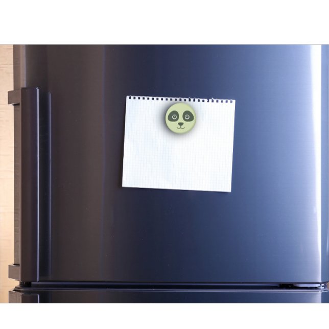 Modern Cute Panda Ansikte Ljust grönt Magnet (Modern cute baby panda face green magnet)