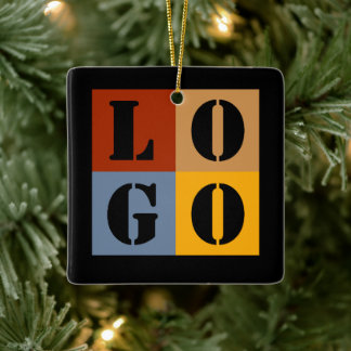 Modern Cute Personlig-gåvor - svart, enkelt Julgransprydnad Keramik