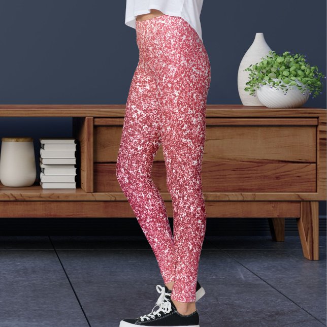 Modern Cute Pink Glitter Sparkles Pattern Sport Leggings (Skapare uppladdad)