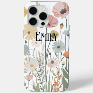 Modern cute pink spring flowers Case-Mate iPhone c