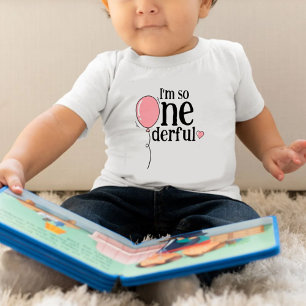 Modern Cute Rosa Ballon, födelsedag T Shirt