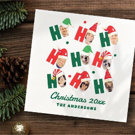 Modern Cute Santa Hats Nine Family Photos Pappersservett