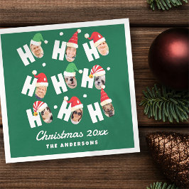 Modern Cute Santa Hats Nine Family Photos Pappersservett