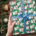 Modern Cute Santa Hats Nine Family Photos Presentpapper<br><div class="desc">Den här enkla och moderna designen består av lekfull skripttypografi.</div>